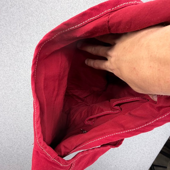 Unionbay Red Canvas Peace Sign Patch Boho Hobo Shoulder Bag - Picture 5 of 10